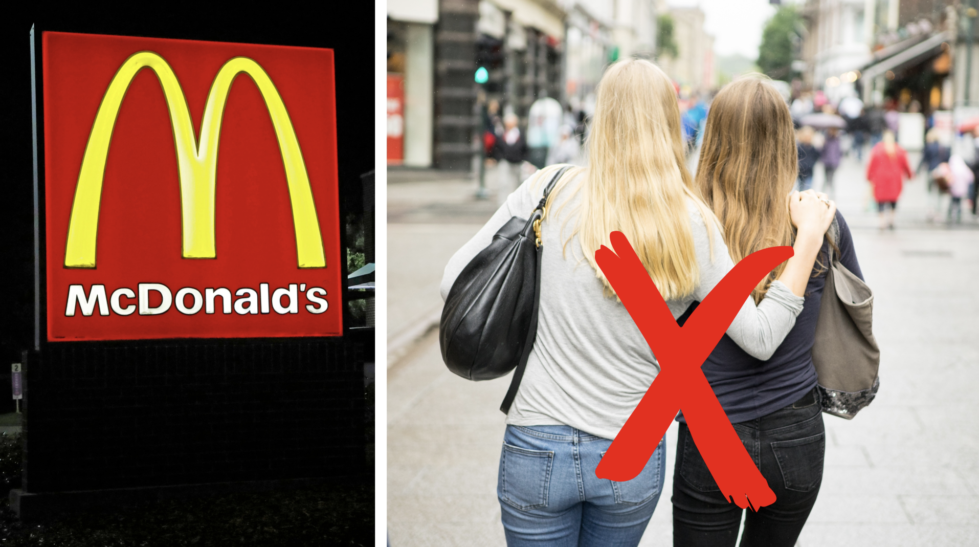 En McDonald's-restaurang förbjuder kunder under 18 år från att besöka dem efter klockan 17.00.